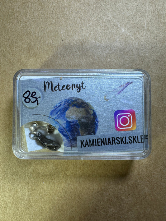 Kolczyk srebrny 925 z Meteorytu Campo del Cielo